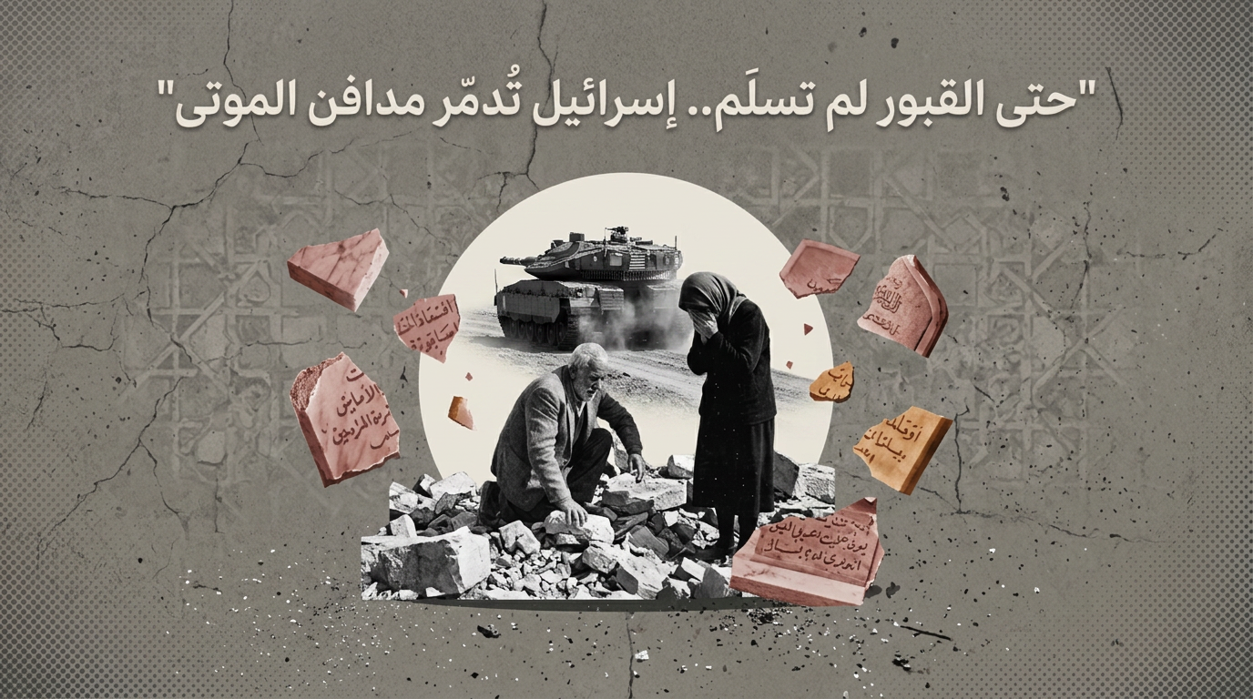 حتّى القبور لم تسلَم من اعتداءاتها.. إسرائيل تُدمر مدافن الموتى